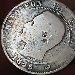1855 France - Napoleon III COIN - Picture 1 of 6