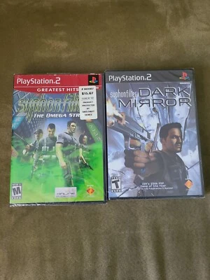 2 BRAND NEW Syphon Filter Omega Strain Dark Mirror Playstation 2 PS2 game - Image 1 of 2