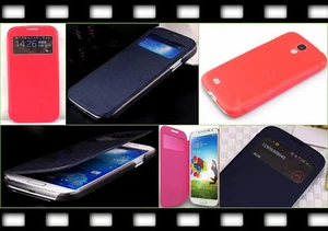 Flip Case S-View Tasche für Samsung Galaxy S4 i9500 i9505 Schutzhülle Hülle Slim - Picture 1 of 1