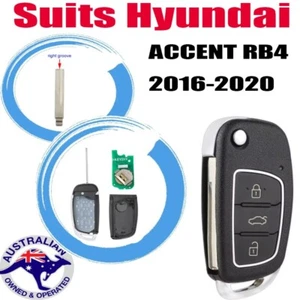 Complete Smart Remote Key Fob Suits Hyundai Accent 2016 2017 2018 2019 2020 - Picture 1 of 2