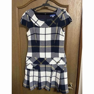 Women JP-size S Dress Burberry Blue Label Wool Check Dress JPN Original Collecti - Picture 1 of 6