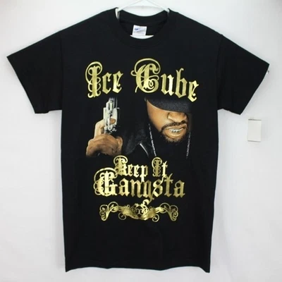 Ice Cube Keep IT Gangsta Gangster Black T-Shirt New Small - Image 1 of 2
