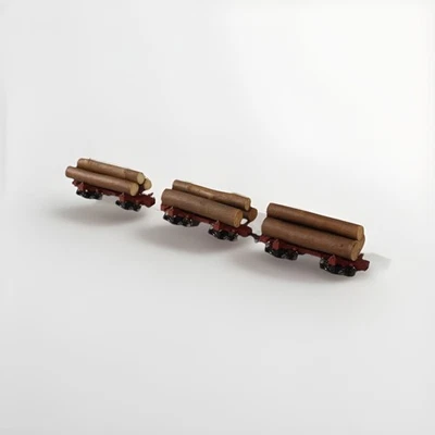 Bachmann 27391 On30 Logging & Mining Cars Skeleton Log Car Set with Logs - Image 1 of 4