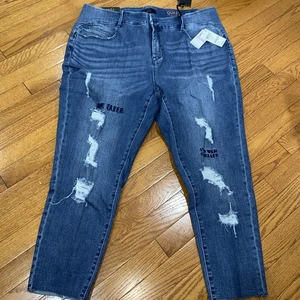 Your Sexy Jeans YSJ Queen Crop Skinny Bandit Wash 22W Destroyed - Bild 1 von 8