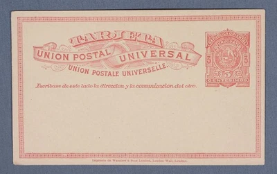 Tarjeta de papelería Unión Postal Universal MayfairStamps Uruguay 3 centavos aau_44825 Foto 1 de 2