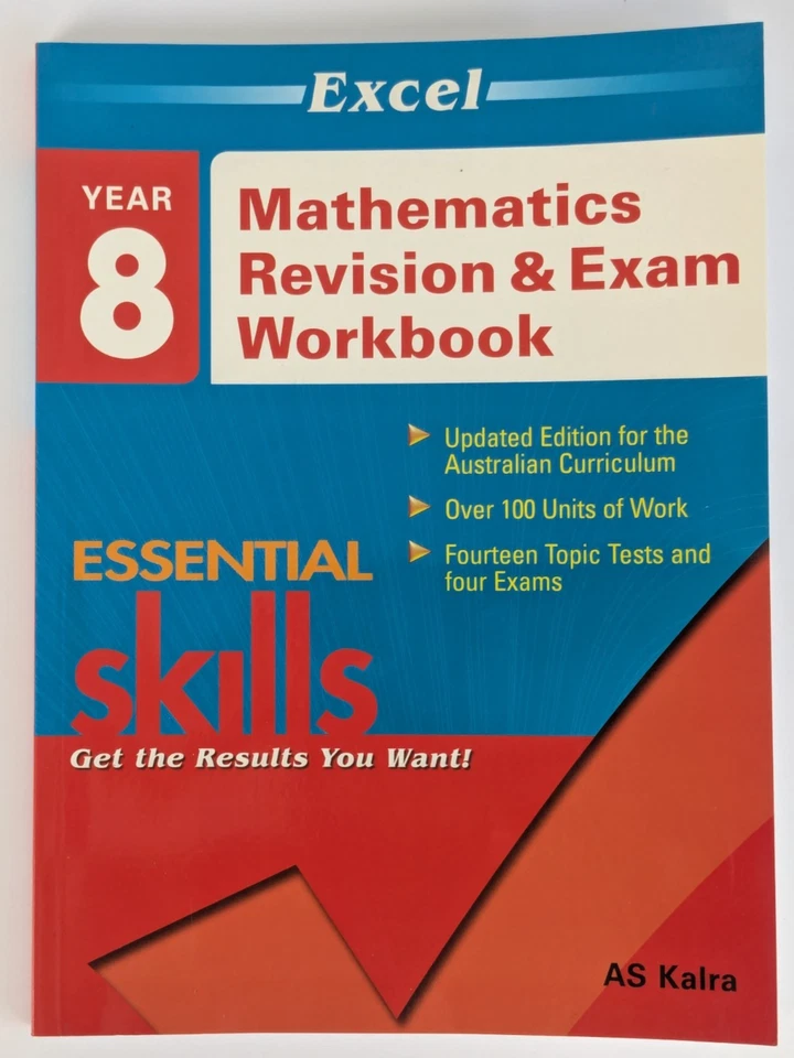Excel Year 8 Maths Revision & Exam Workbook by A. S. Kalra (Paperback) 2002 - Image 1 of 4