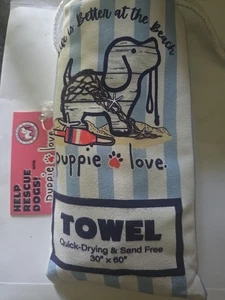 Puppie Love schnelltrocknendes Handtuch Neu blau - Bild 1 von 1