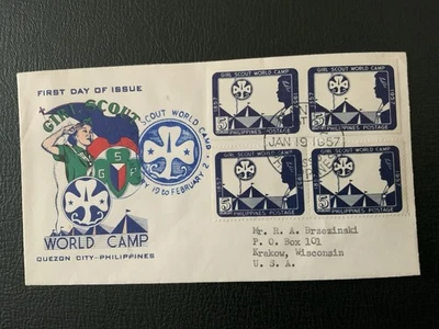 Filipinas 1957 #637.637a Girl Scouts - FDC Foto 1 de 2