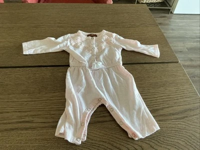 7 for All Mankind 粉色女宝宝连衫裤长袖 - 0-3 个月 — 第 1/4 张图片