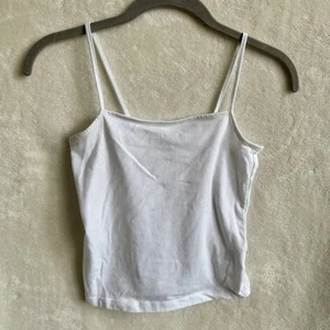 WILD FABLE Sz Small White Cropped Cami Tank Top Spaghetti Straps - Picture 1 of 4