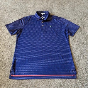 Camisa Polo de Golf Peter Millar Summer Comfort M Azul Estampado de Calavera The Abaco Club - Imagen 1 de 6