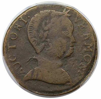 1786 Vermont Copper, Baby Head, RR-9, PCGS VF20 - Image 1 of 3