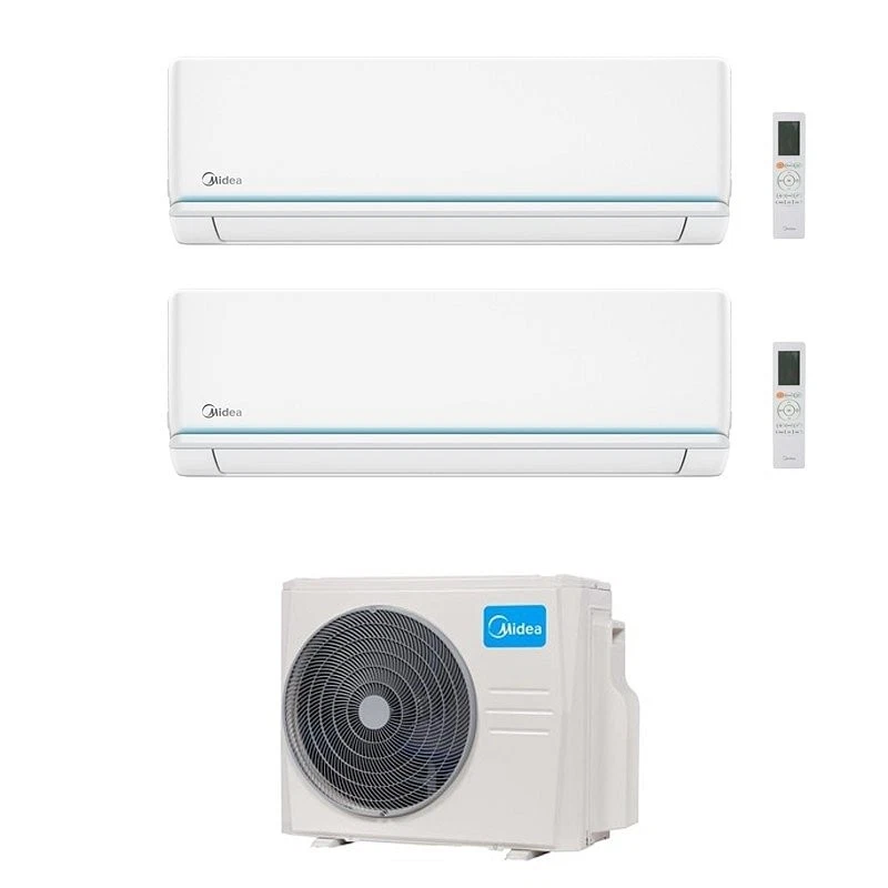 CONDIZIONATORE MIDEA DUAL SPLIT EVOLUTION 12000+12000 BTU INVERTER WIFI M2OE-18H - Immagine 1 di 1