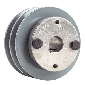3,5" Dual Groove Riemen A Abschnitt 4L Riemenscheibe mit 3/4" Rollenbuchse Gusseisen - Bild 1 von 6