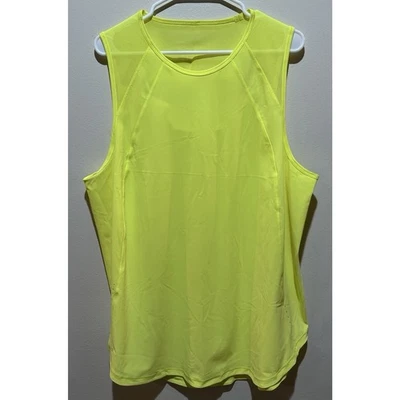 Lululemon Women’s Sculpt Tank Mesh Panels Reflective Size 14 - Highlight Yellow - Image 1 of 4