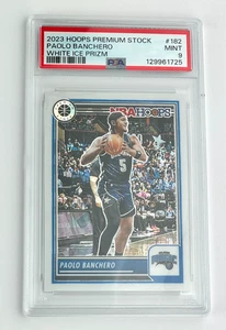 2023-24 NBA Hoops Premium Stock Paolo Banchero #182 White Ice Prizm /25 PSA 9 - Picture 1 of 3