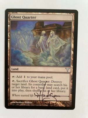 MTG ARTIST PROOF DISSENSION GHOST QUARTER SIGNED HEATHER HUDSON LAND CARD - Image 1 of 4
