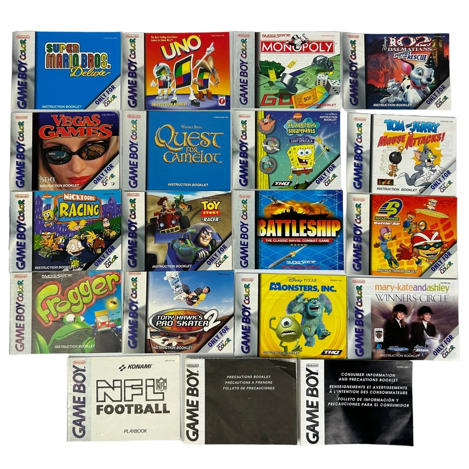 Nintendo Game Boy Color Game Instruction Manual Only Gameboy You Pick Title - Image 1 of 1