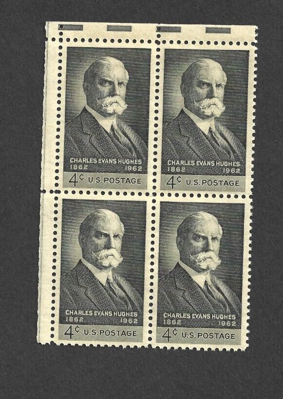 US STAMP 1195 Charles Hughes 4 CENT BLACK Block OF 4 MINT NH OG FREE SHIP - Image 1 of 1