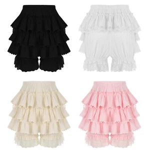 Mujeres Pettipants Lindos Pantalones Cortos Cintura Alta Florers Bragas en Niveles Juegos con disfraces Pantalones - Imagen 1 de 33