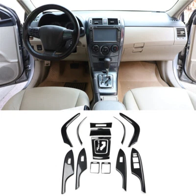 Cubierta de decoración interior de fibra de carbono ABS para Toyota Corolla 2007-2013 CVT Foto 1 de 4