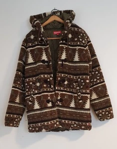 Supreme Sherpa Toggle Closure Fleece Winter Jacket 2016 Mens Size Medium - Picture 1 of 7