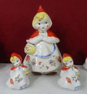 Hull Little Red Riding Hood Cookie Jar, Salt & Pepper - Picture 1 of 10