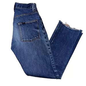 Vintage Sears Blue Line Selvedge Denim Blue Jeans 25x27 - Picture 1 of 10