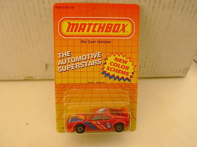 1987 MATCHBOX SUPERFAST #52 RED #1 M-POWER GOODYEAR RACE BMW M1 NEW ON CARD - Image 1 of 3