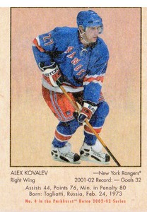 2002-03 (RANGERS) Parkhurst Retro Minis #4 Alexei Kovalev