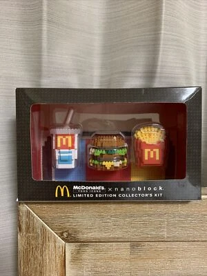McDonald's x Nanoblock 2016 Limited Edition Set of 3: Bigmac, Fries, Soda Drink - Image 1 of 4