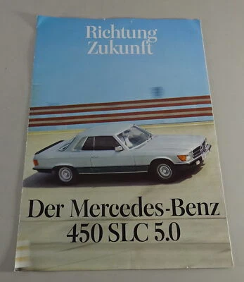 Folleto / Folleto / Folleto plegable Mercedes Benz SL 450 5.0 tipo C107 de 8/1977 Foto 1 de 2