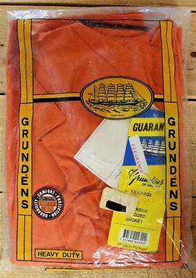Grundens 4000 Extreme Hooded Jacket Orange [Sizes: S, XL, XXL] - Image 1 of 2