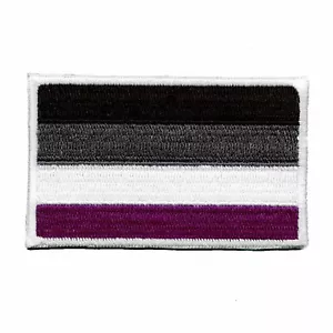Patch ferro su bandiera ricamata orgoglio asessuale - Foto 1 di 1