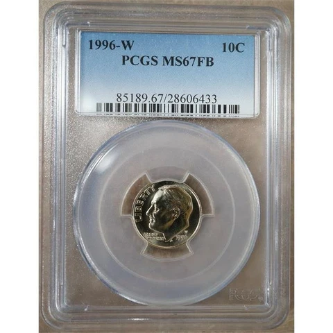 1996 W Roosevelt Dime PCGS MS-67 FB  #9 Cover