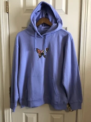 RVCA Women’s Hoodie Size Medium Lavender Purple Butterfly Graphic Sweatshirt - Image 1 of 4