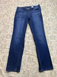 Eddie Bauer Modern Slim Womens Jeans Designer Blue Sz 8 Cute Ladies Pants Casual - Picture 1 of 9