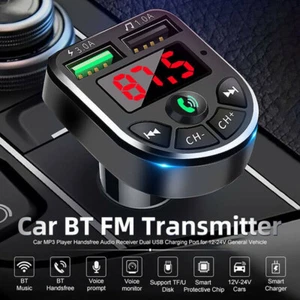 Dual USB Blue-tooth Ladegerät KFZ Adapter FM Transmitter Auto Radio MP3 Player - Bild 1 von 5