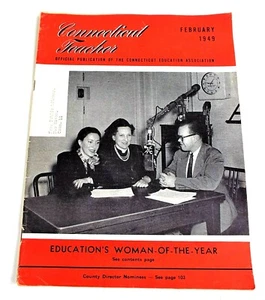Connecticut Lehrermagazin FEB 1949 Vintage-Anzeigen Connecticut Educational Assoc. - Bild 1 von 2