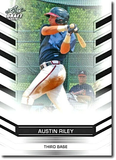 "MINT AUSTIN RILEY 2015 LEAF DRAFT ROOKIE CARD #05! ATLANTA BRAVES! - Image 1 of 1