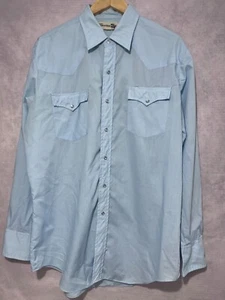Roebucks Western Shirt Men's Pearl Snap Long Sleeve Plaid Size L #533 - Picture 1 of 9