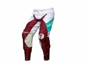 Seven MX Zero Flite Motocross/Offroad Riding Pants - Maroon/Aqualite / Size 30 - Picture 1 of 3