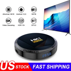 2023 NEW HK1 TV BOX 6K 5G WIFI 4+128GB Android 12 Quad Core Smart Media Player - Picture 1 of 14