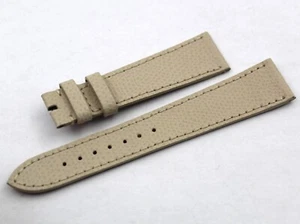 Cinturino Vera Pelle Martellata Beige 20/16mm Accessori Orologi Casual Unisex - Imagen 1 de 4
