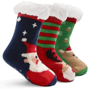 Boys Fuzzy Socks Winter Warm Socks for Kids Girls Fluffy Floor Socks with Gri... - Picture 1 of 5