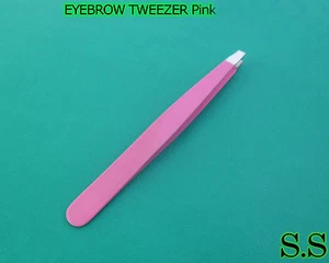 Professional Makeup Tool Stainless Steel Slant Tip Eyebrow Tweezers Hair Removal - Picture 1 of 3