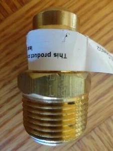 5/8" Flare x 3/4" Male MPT Brass Connector Adapter Pipe Fitting - Picture 1 of 6