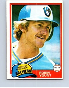 VINTAGE BASEBALL CARD O-PEE-CHEE 1981 MILWAUKEE BREWERS ROBIN YOUNT NO961 - Foto 1 di 2