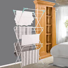 Large 3 Tier Folding Laundry Washing Clothes Horse Airer Indoor Outdoor Rack Bar