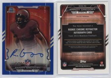 2015 Bowman Chrome Blue Refractor /99 Randy Gregory #RCRA-RG Rookie Auto RC